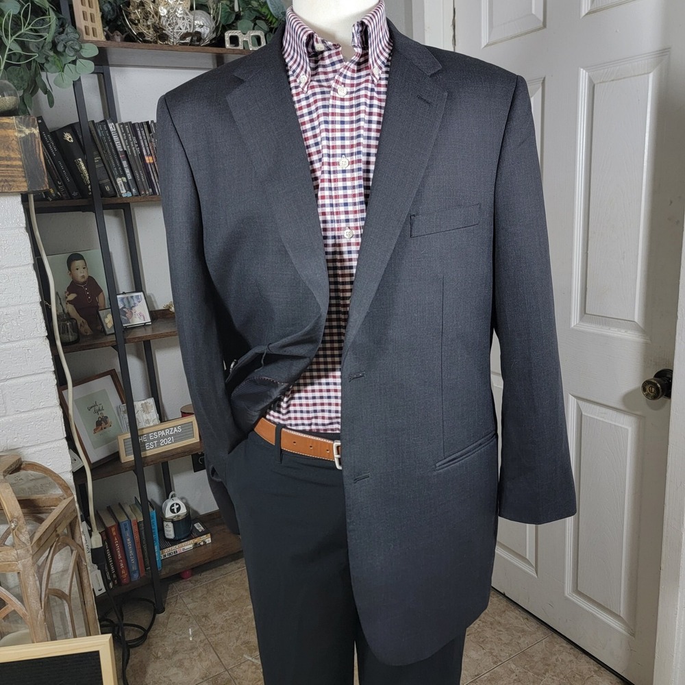 Pronto Uomo Platinum Traveller Men's Sport Coat Blazer‎ Performance Wool 44L